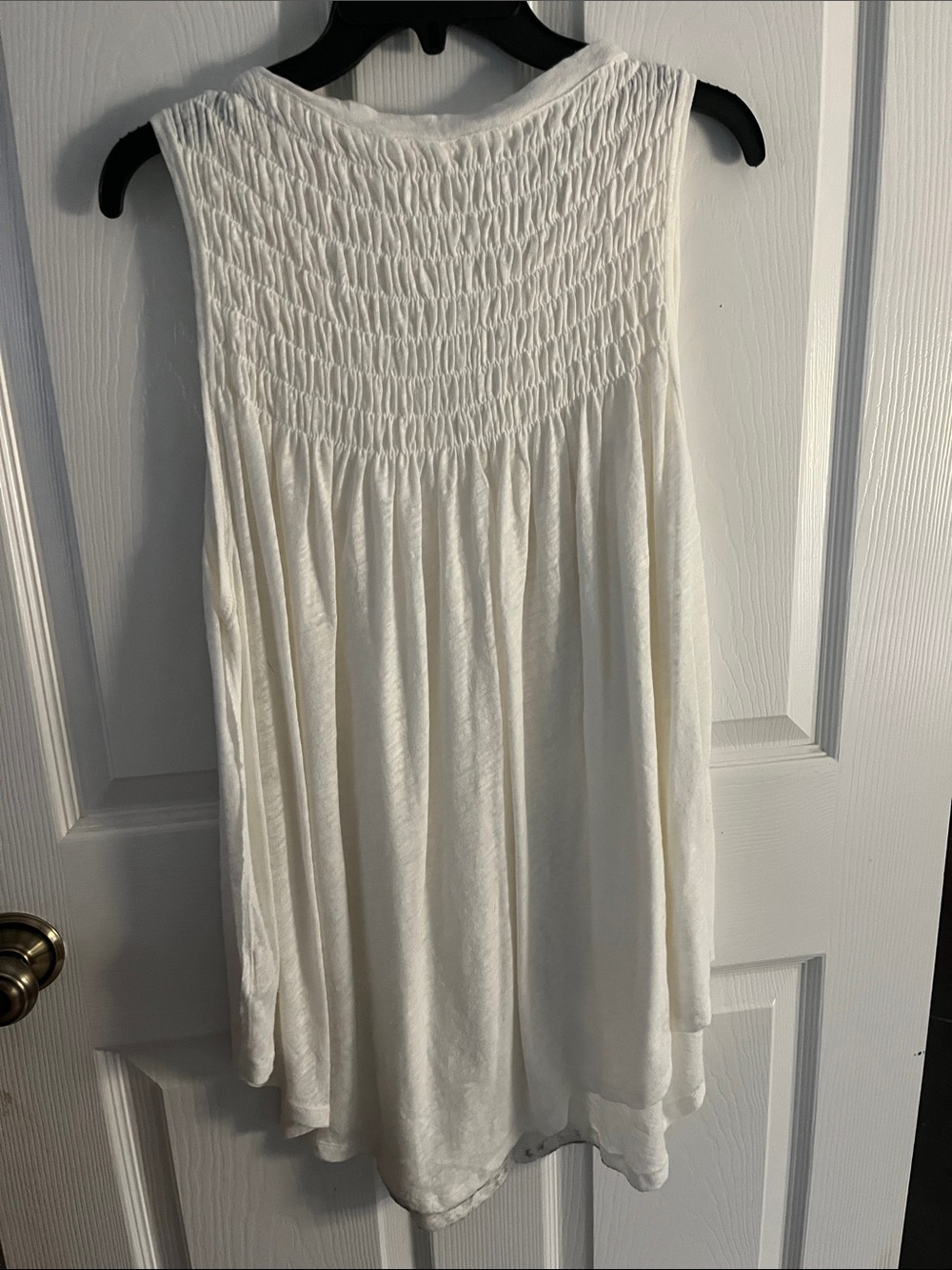 We The Free Off White Smocked Yoke Sleeveless Camisole - Picture 4 of 4